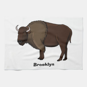 Linge De Cuisine Bonne illustration de bison américain
