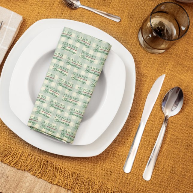 Linge De Cuisine Bonnes Fêtes En vichy Noël (Créateur téléchargé)