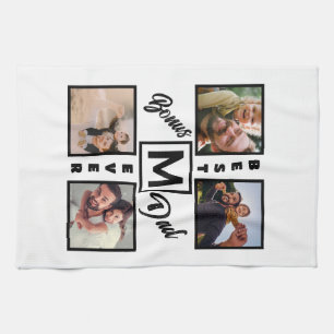 Linge De Cuisine Bonus moderne personnalisé Papa Stepdad 4 Photo Co