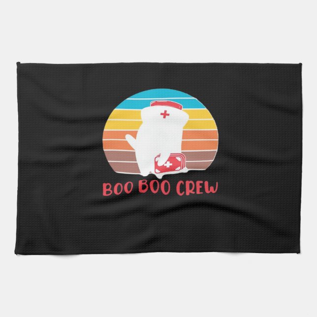 Linge De Cuisine Boo Boo Crew Nurse Funny Ghost Halloween Classic T (Horizontal)