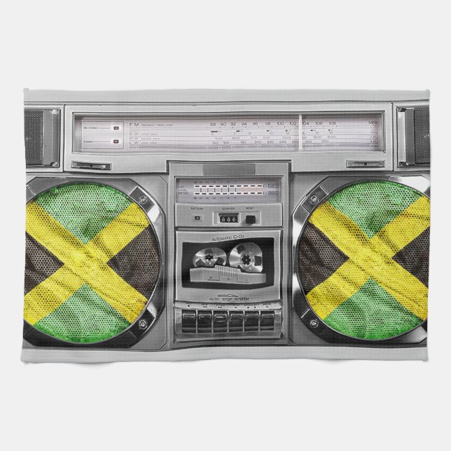 Linge De Cuisine Boombox de la Jamaïque (Horizontal)