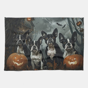 Linge De Cuisine Boston Terrier Halloween nuit chien délice