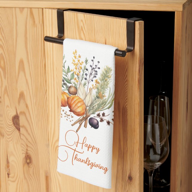 Linge De Cuisine Botaniques d'automne, Bon thanksgiving d'épices (Pliage en tiers)