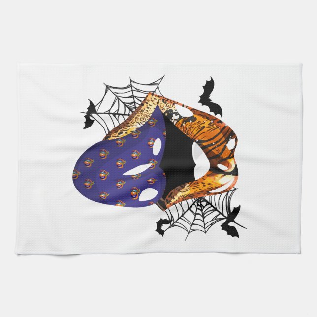 Linge De Cuisine Bouche d'Halloween (Horizontal)