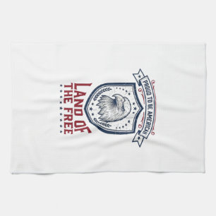 Linge De Cuisine Bouclier Américain Patriotique Aigle Chemise Vinta