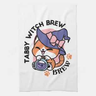 Linge De Cuisine Bouillon de sorcière tigrée – Joli design de chat