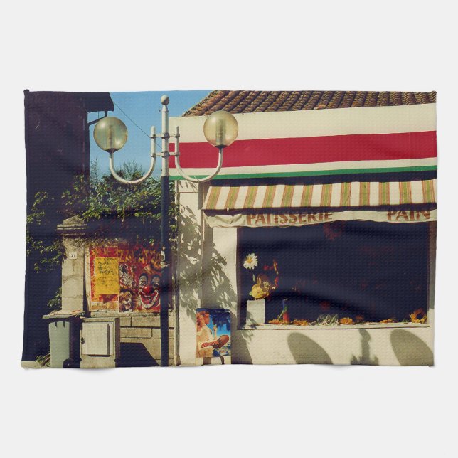 Linge De Cuisine Boulangerie Village Français (Horizontal)