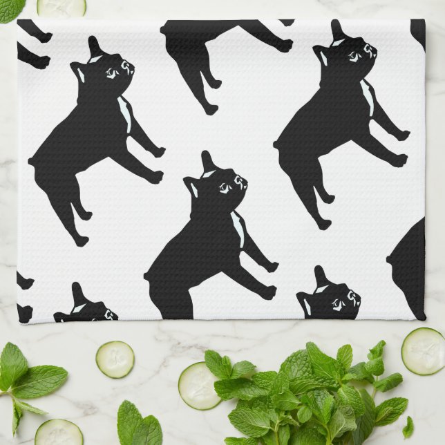 Linge De Cuisine Bouledogue français (Plié)
