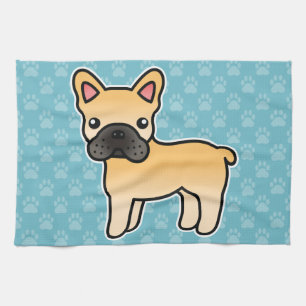 Linge De Cuisine Bouledogue français fauve dessin animé
