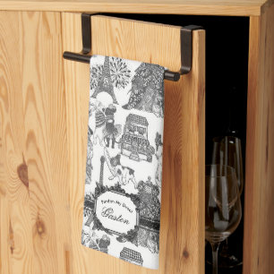 Linge De Cuisine BOULEDOGUE FRANÇAIS Toile Noire