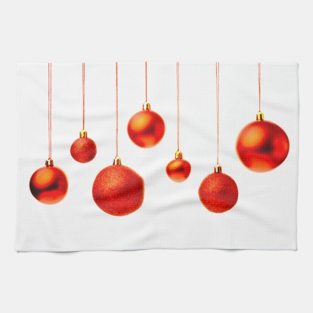 Linge De Cuisine Boules de Noël (Horizontal)