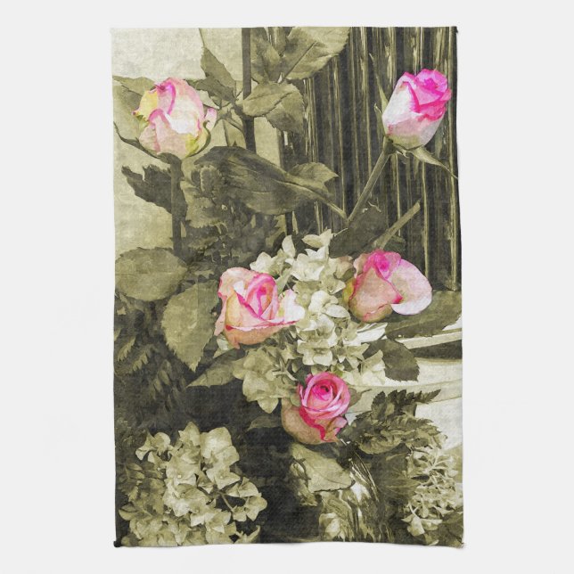 Linge De Cuisine Bouquet de mariage vintage (Vertical)