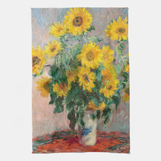 Linge De Cuisine Bouquet de tournesols par Monet Art impressionnist