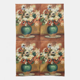 Linge De Cuisine Bouquet floral Renoir d'art raffiné dans le style
