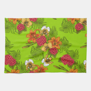 Linge De Cuisine Bouquet tropical