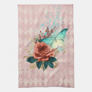 Linge De Cuisine Bouquet vintage Luna Moth