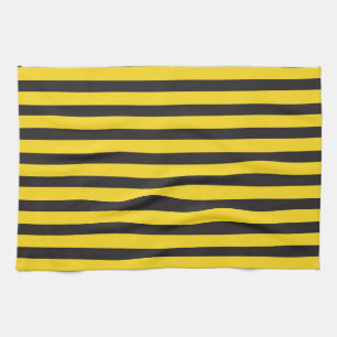 Linge De Cuisine Bourdon Noir Jaune Lignes Horizontales Bumble Bee