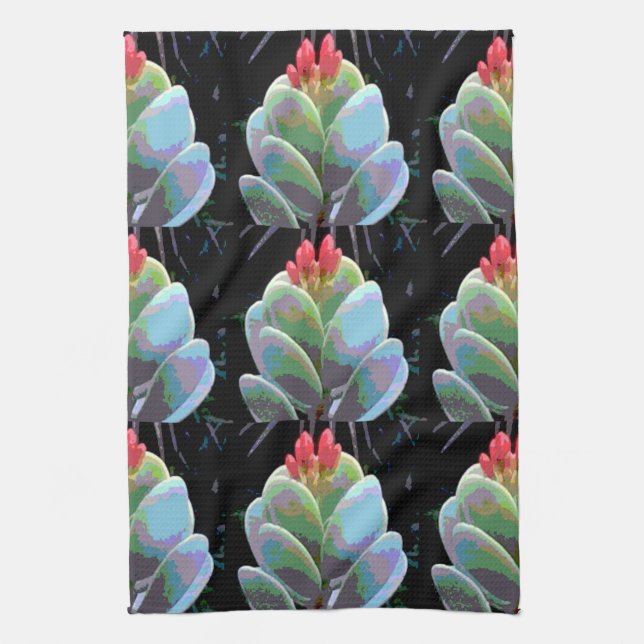 Linge De Cuisine Bourgeons de fleurs de cactus (Vertical)