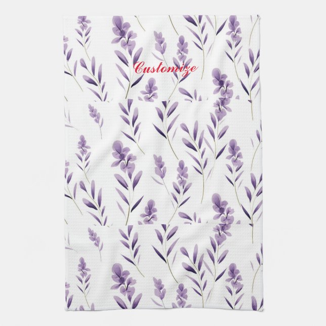 Linge De Cuisine Bourgeons de fleurs de lavande Thunder_Cove  (Vertical)