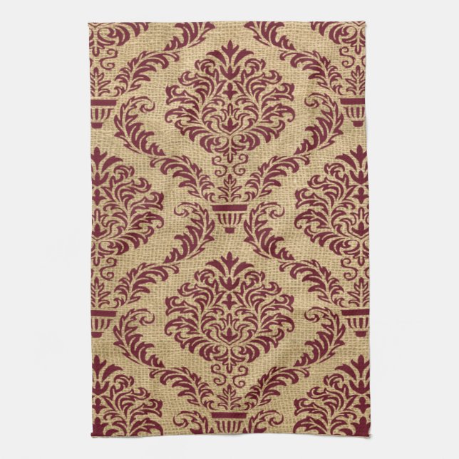 Linge De Cuisine Bourgogne Parisienne Moods Damask (Vertical)