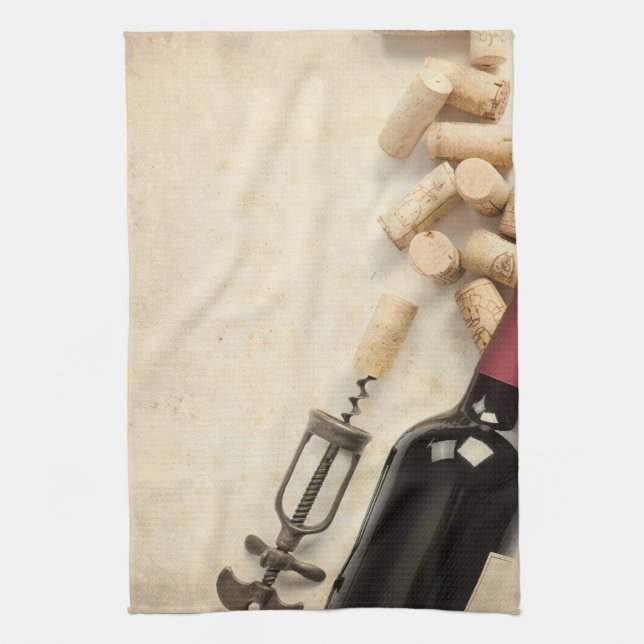 Linge De Cuisine Bouteille de vin (Vertical)