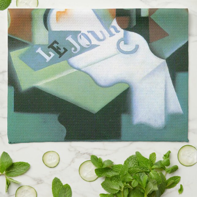 Linge De Cuisine Bouteille et Compotier de Juan Gris, Cubisme Vinta (Plié)