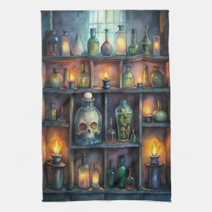 Linge De Cuisine Bouteilles de potion gothique - Imaginaire foncé