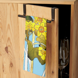 Linge De Cuisine Boutons d'or Art nouveau