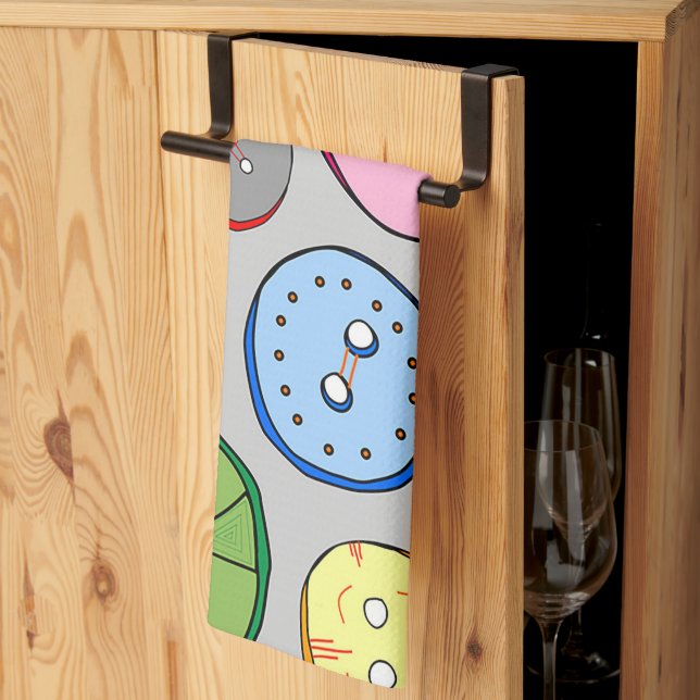 Linge De Cuisine Boutons Pastel (Pliage en tiers)