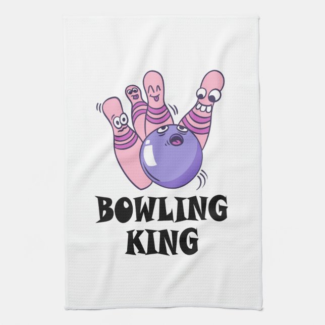 Linge De Cuisine Bowling King Childrens fête d'anniversaire (Vertical)