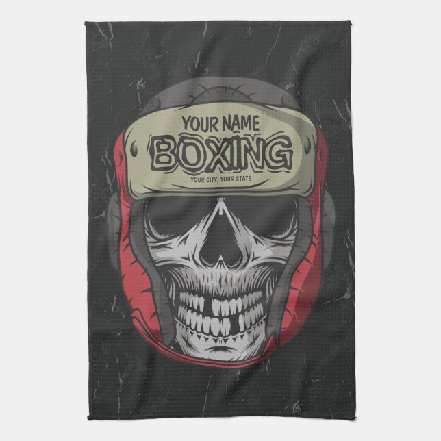 Linge De Cuisine Boxer Fight Club Skeleton Boxer Gym (Vertical)