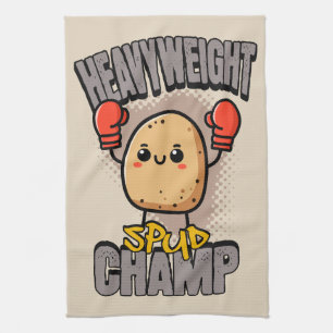 Linge De Cuisine Boxeur de pomme de terre champion poids lourd Spud