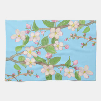 Linge De Cuisine Branche en floraison de l'arbre Apple Sky Blue