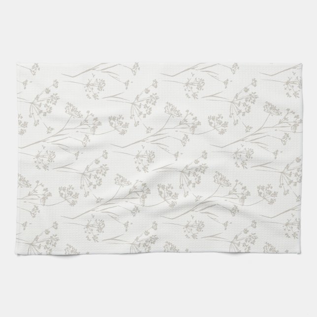 Linge De Cuisine Branches côtières fleurs sèches de nature apaisant (Horizontal)