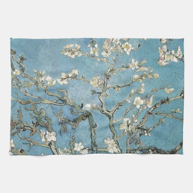 Linge De Cuisine Branches d'amande de Vincent van Gogh | en fleur, (Horizontal)
