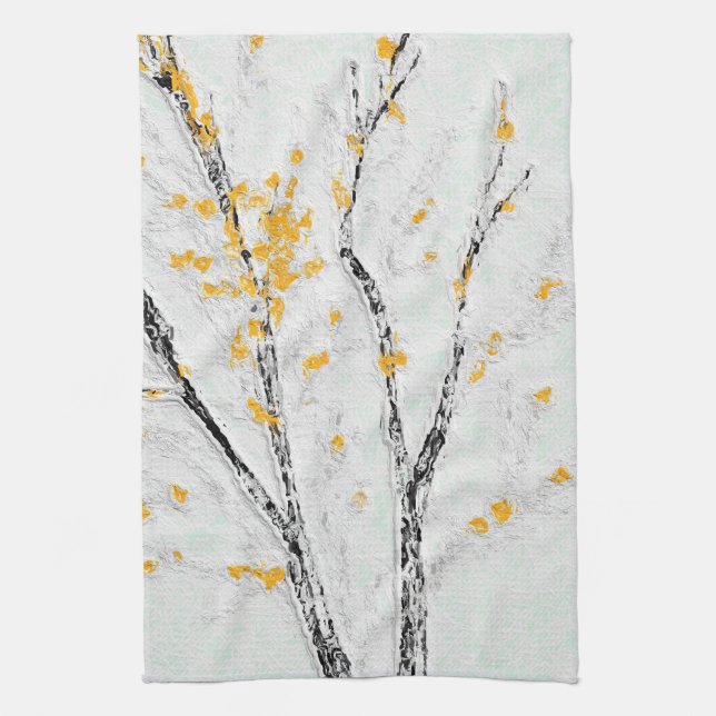 Linge De Cuisine Branches de l'arbre d'automne avec feuilles de aut (Vertical)