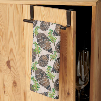 Linge De Cuisine Branches De Pins Et De Pins
