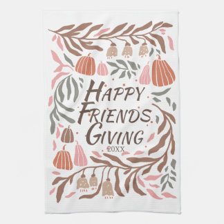 Linge De Cuisine Branches, feuilles et citrouilles automne Friendsg