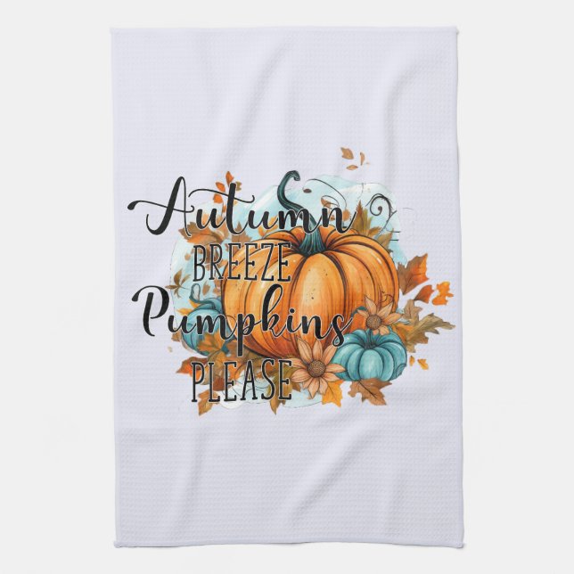 Linge De Cuisine Breeze d'automne, Citrouilles S'il vous plaît - Co (Vertical)