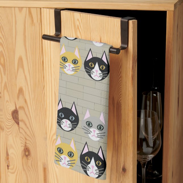 Linge De Cuisine Brick de chats (Pliage en tiers)