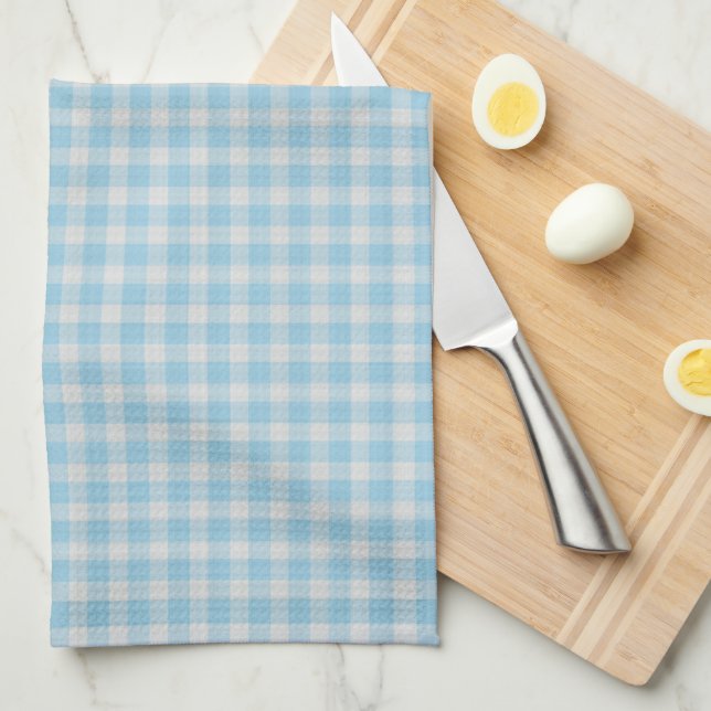 Linge De Cuisine Bright Cornflower Blue Gingham Check (Quart Plié)