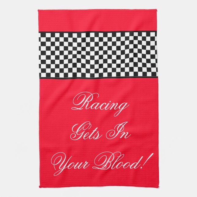 Linge De Cuisine Bright Red Racing Theme Shop (Vertical)