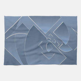 Linge De Cuisine brique bleue cassée