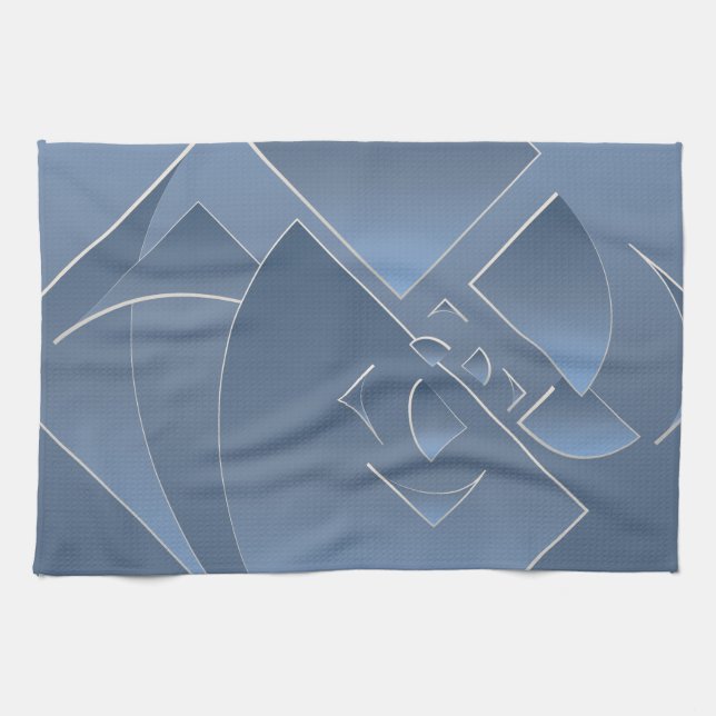 Linge De Cuisine brique bleue cassée (Horizontal)