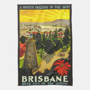 Linge De Cuisine Brisbane Australie Affiche touristique
