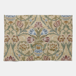 Linge De Cuisine Brocard floral symétrique vintage William Morris