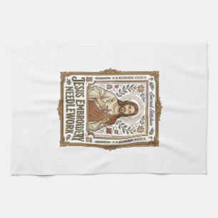 Linge De Cuisine Broderie Jésus Travail à l'aiguille Jésus Broderie