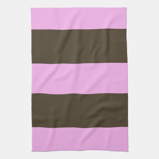 Linge De Cuisine Brown blanc rose et chocolat par STaylor (Vertical)