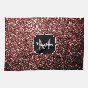 Linge De Cuisine Brown Rouge faux Parties scintillant scintille Mon