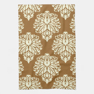 Linge De Cuisine Brown sucre Southern Cottage Damask